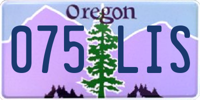 OR license plate 075LIS
