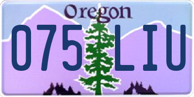OR license plate 075LIU
