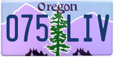 OR license plate 075LIV