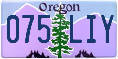 OR license plate 075LIY