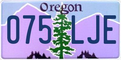 OR license plate 075LJE