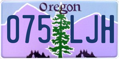 OR license plate 075LJH