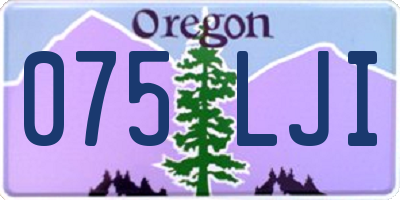 OR license plate 075LJI