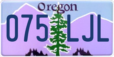 OR license plate 075LJL