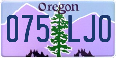 OR license plate 075LJO