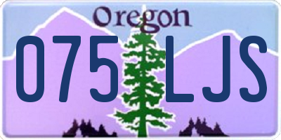 OR license plate 075LJS