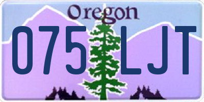OR license plate 075LJT