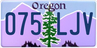 OR license plate 075LJV