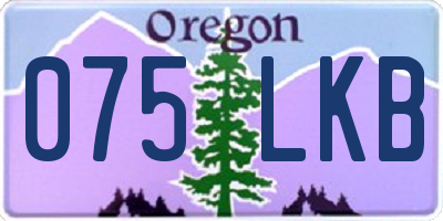 OR license plate 075LKB