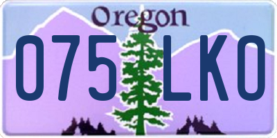 OR license plate 075LKO