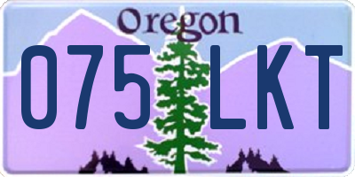 OR license plate 075LKT