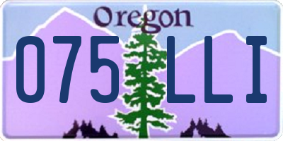 OR license plate 075LLI