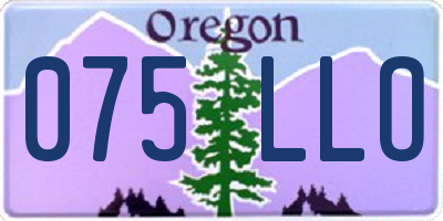 OR license plate 075LLO