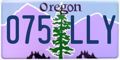 OR license plate 075LLY