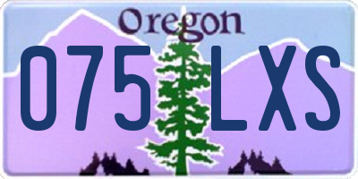 OR license plate 075LXS