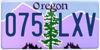 OR license plate 075LXV