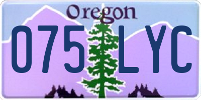 OR license plate 075LYC