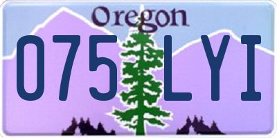 OR license plate 075LYI