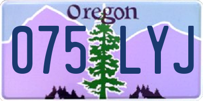 OR license plate 075LYJ