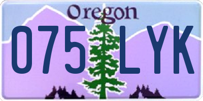 OR license plate 075LYK