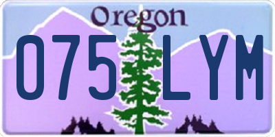 OR license plate 075LYM