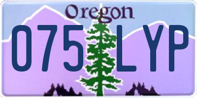 OR license plate 075LYP