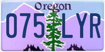 OR license plate 075LYR