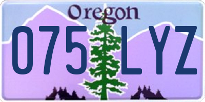 OR license plate 075LYZ