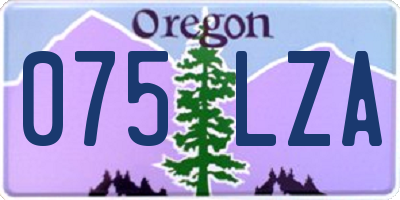 OR license plate 075LZA