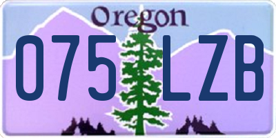 OR license plate 075LZB