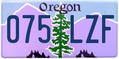 OR license plate 075LZF