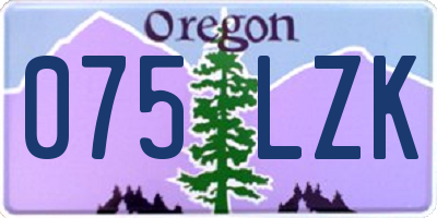 OR license plate 075LZK