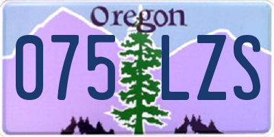 OR license plate 075LZS