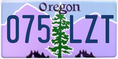 OR license plate 075LZT