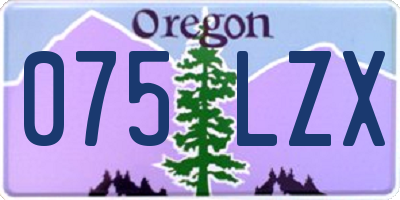 OR license plate 075LZX