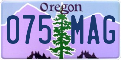 OR license plate 075MAG