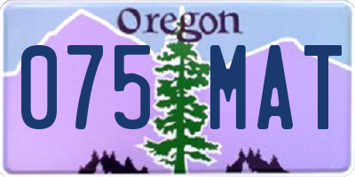 OR license plate 075MAT