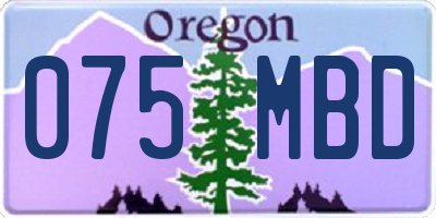 OR license plate 075MBD