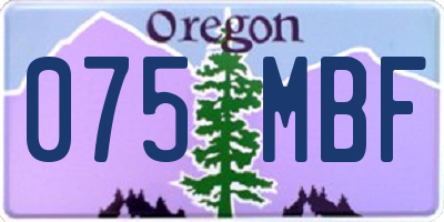 OR license plate 075MBF
