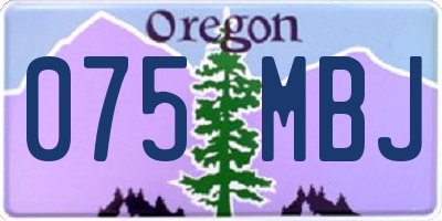 OR license plate 075MBJ