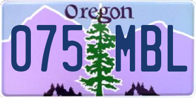 OR license plate 075MBL