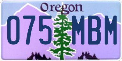 OR license plate 075MBM