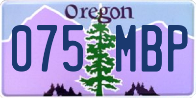 OR license plate 075MBP