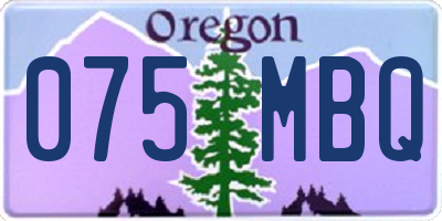 OR license plate 075MBQ