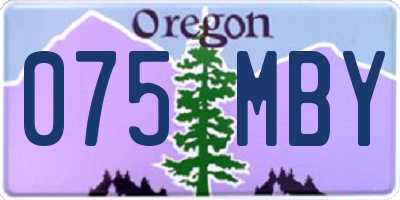 OR license plate 075MBY