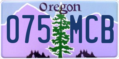 OR license plate 075MCB