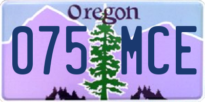 OR license plate 075MCE