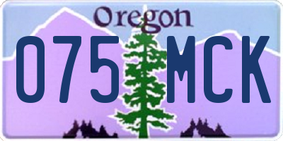 OR license plate 075MCK