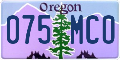 OR license plate 075MCO