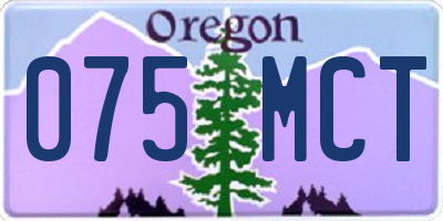 OR license plate 075MCT